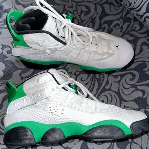 Jordan 6 Rings GS Lucky Green White Black 323419-131 Size 5Y